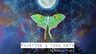 Painting a Luna Moth 🎨 Pintando una polilla Luna