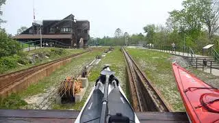 On the Trent-Severn-Waterway (TSW): Big Chute Marine Railway in a kayak