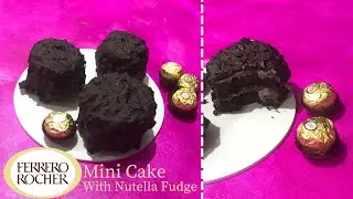 Ferrero Rocher Mini Cake With Nutella Fudge Frosting || The Baking Kitchen