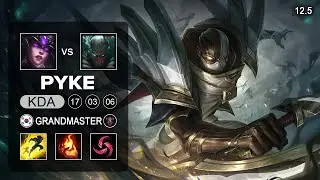Pyke Mid vs Syndra - KR Grandmaster - Season 12 Patch 12.5