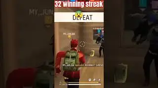 😨32 winning streak 😱Broken  by me 😈 #shorts #freefire