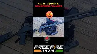 OB42 update gun power change 😲 #freefire free fire India launch date confirm #shorts ff new event