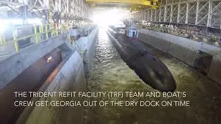 USS Georgia (SSGN 729) undocks from Trident Refit Facility