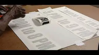 Screen Printing/ Sign Making: Applying Transfer tape to adhesive vinyl letters