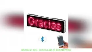 Rechargeable Bluetooth Digital LED Badge Insignia DIY Programmable Scrolling Message Board Mini LED
