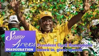 Live: South Africa's Ramaphosa sworn in as president, gives speech 南非新当选总统进行就职演说
