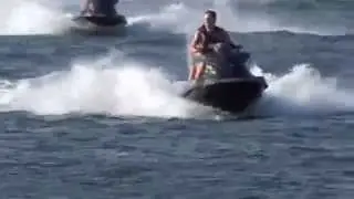 Liam, Andrea & Matt Jet Skiing In Martha's Vineyard, Edgartown Harbor