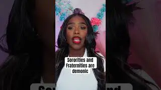 Sororities and fraternities are demonic