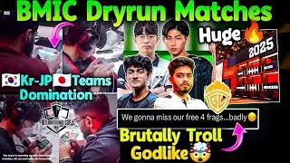 🇮🇳BMIC Dry Run Matches🚨 KR-JP Teams Domination🇰🇷🇯🇵 TR Brutal Troll GodLike😳