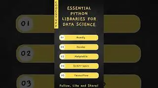 Essential Python Libraries for Data Science #shorts