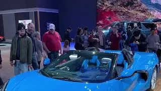 Rapid blue c8 corvette stingray convertible