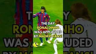 The day Ronaldinho was applauded by Real Madrid fans!  #football #ronaldinho #fcbarcelona