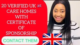 Uk Care Homes With Certificate Of Sponsorship : VERIFIED CARE HOMES WITH VISA SPONSORSHIP #visa