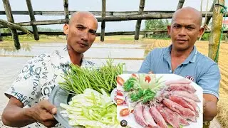 Mực Cuốn Rau Muống Món Ăn Đang Rầm Rộ Trên MXH Có Gì Ngon - Toàn Đen Sơn Dược Vlog