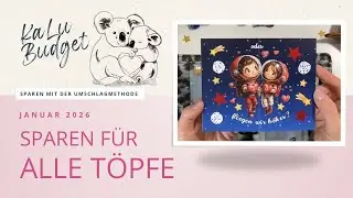 Sparen für alle Töpfe im A7 Binder | 01/2026 | Erste Runde für dieses Jahr 🥳