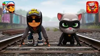 Subway surfers VS Talking Tom Gold run, New update Mexico Halloween + among us edition 