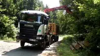 Offroad Scania G490 and heavy timber