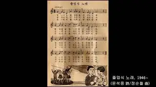 졸업식 노래 (Graduation song) - 윤석중 작사 / 정순철 작곡, 1946