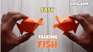 FUNNY TALKING FISH ORIGAMI|HOW TO MAKE EASY PAPER TALKING FISH TUTORIAL ORIGAMI|STEP BY STEP FOLDING
