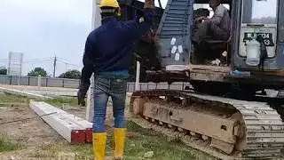 Wong Ngapak Kerja Piling IPM 3 ton hantam RC Pile 8 Inci HGS piling Malaysia