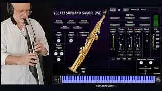 VG Jazz Soprano Saxophone with Wah effect. Virtual Instrument and Roland Aerophone AE-30 Pro.