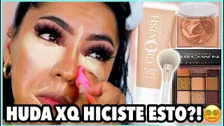 PROBANDO MAQUILLAJE HUDABEAUTY GLOWISH SKIN TINT, BROWN OBSESSIONS🤡 NO PUEDE SER ♥BeautybyNena