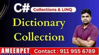 C# .Net | Dictionary Collection | .Net Full Stack Course in Ameerpet | Ameerpet Technologies