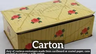 How to Say Carton in English? | How Does Carton Look? | What is Carton?