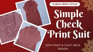Simple Check Print Suit Design Trouser Pant+Coat Neck Design|Latest BoutiqueSuit#viral#elegantsuits