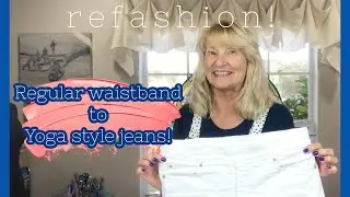 How to Put an Elastic Waistband on your Jeans! #refashion