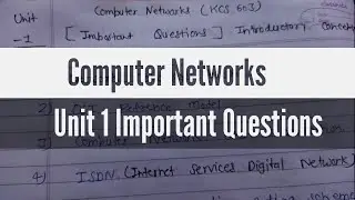 Computer Networks Unit 1 Important Questions for aktu students #computernetwork @SofterShraddha