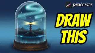 Lighthouse in a jar - Procreate tutorial #112