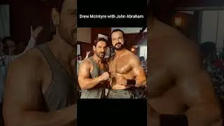 Drew McIntyre with John Abraham! #viral #wwe #shorts
