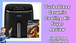 NEW TurboBlaze Ceramic Coating Air Fryer Review - Top 5 Best Healthy Cooking Air Fryers under $120