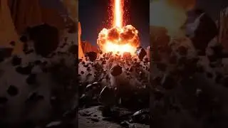 Meteor Impact in Desert Canyon #shorts