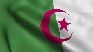 Algeria Waving Flag Green Screen Animation Loop | Stock Footage | Background | Royalty-Free
