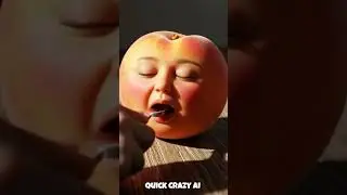 The Peach That Dreams in Silence 🍑😴 | Hyper-Realistic 3D Face Art #3danimation