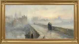 Couple on a Quiet Bridge | 2 Hours Calm Music | TV Art Screensaver 4K