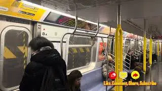 On-board on a Downtown R160A (M) train riding from 21st Street&ndash;Queensbridge to 57th Street. #nycta