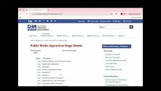 How to Find the Correct Prevailing Wage & Apprentice Schedule on the California DIR Website