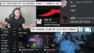 Adin Ross is Losing his Mind after xQc Promised COD Wagers Tonight