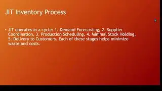Just-in-Time (JIT) Inventory