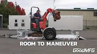 Loading your GoodMFG hydraulic drop deck trailer is just this easy!