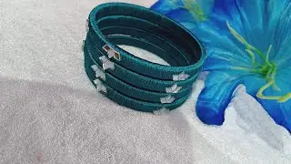 Silk Thread Bangles With Mirror Crown Design 👑 #latest #treanding #diy #handmade #new #jewellery