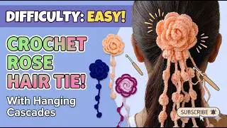 Crochet Hair Accessory /Rose /Tulips /Buds /hindi /easy /English auto-dubbed