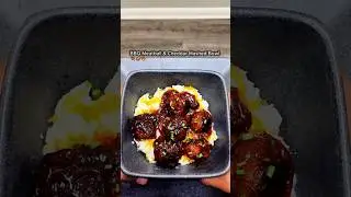 BBQ Meatball & Cheddar Mashed Potato Bowl | Comfort Food Classic 😮&zwj;💨🍖🥔