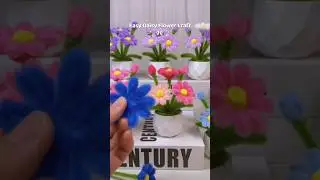how to make pipe cleaner flowers daisy | fuzzy wire flowers tutorial #diytutorial #handmadecraft