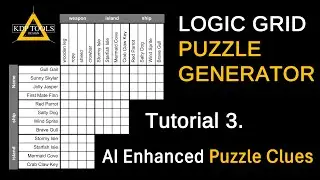 Logic Grid Puzzle Generator - Tutorial 3: Create Enhanced Clues