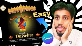 Canva tutorial Dussehra poster || Festival Poster Tutorial Canva || Happy Dusshera Poster Tutorial