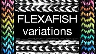 FLEXAFISH Variations Tutorial - 4-in-1 Rainbow Loom Bracelet Designs